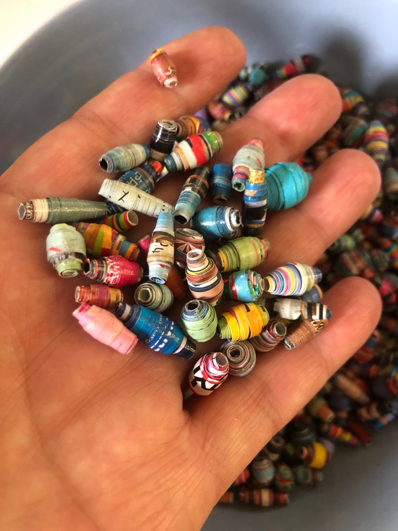Handmade paper beads , by weight image 3