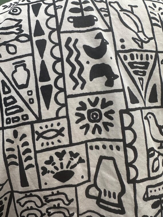 Groovy Egyptian Hieroglyphics print S-L cotton 19… - image 6