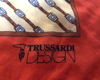 TRUSSARDI designer vintage 1980s neck / headscarf