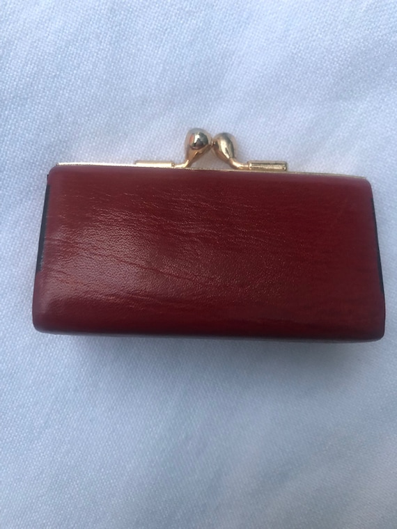 Vintage red Ros Maris France  miniature coin purse - image 4