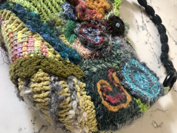 Eclectic Artisan hand created multicoloured Knitt… - image 5