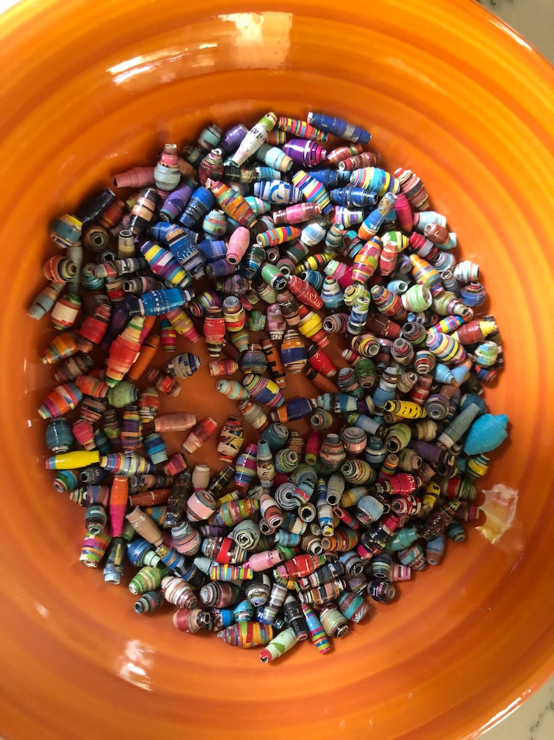 Handmade paper beads , by weight image 2