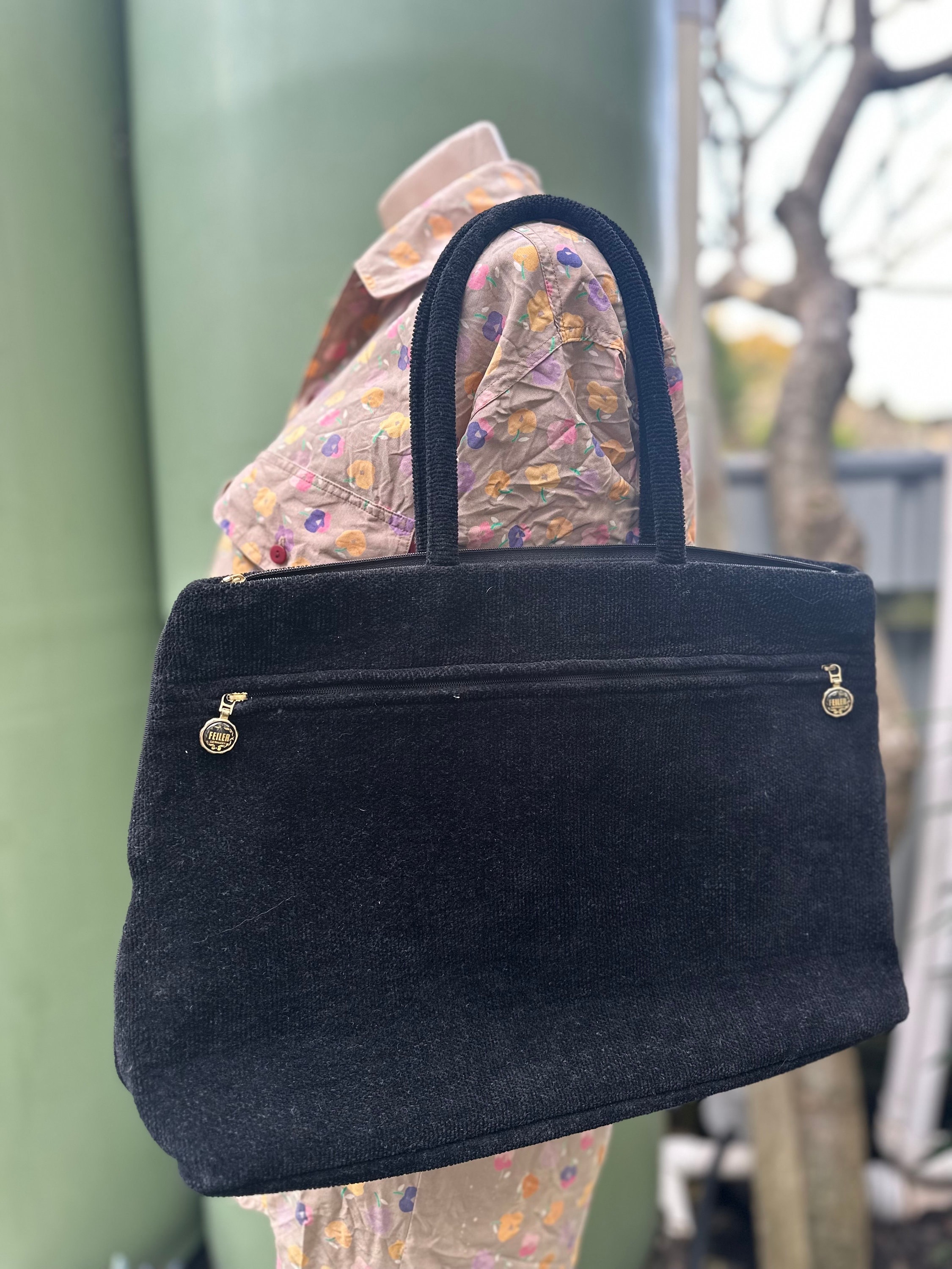 Feiler Germany Vintage Velveteen Tapestry Look Large Tote Bag - Etsy