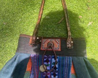 Artisan Handmade embroidered Embellished Thai Vintage Bag