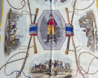 Hermes Vintage 1957 'Poste aux Lettres 'silk scarf