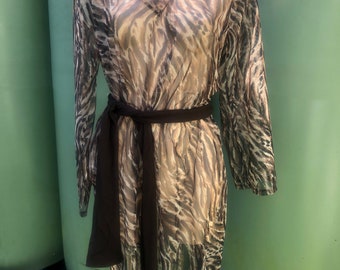 Lise Charmel vintage dierenprint M beach Cover Up korte kaftan