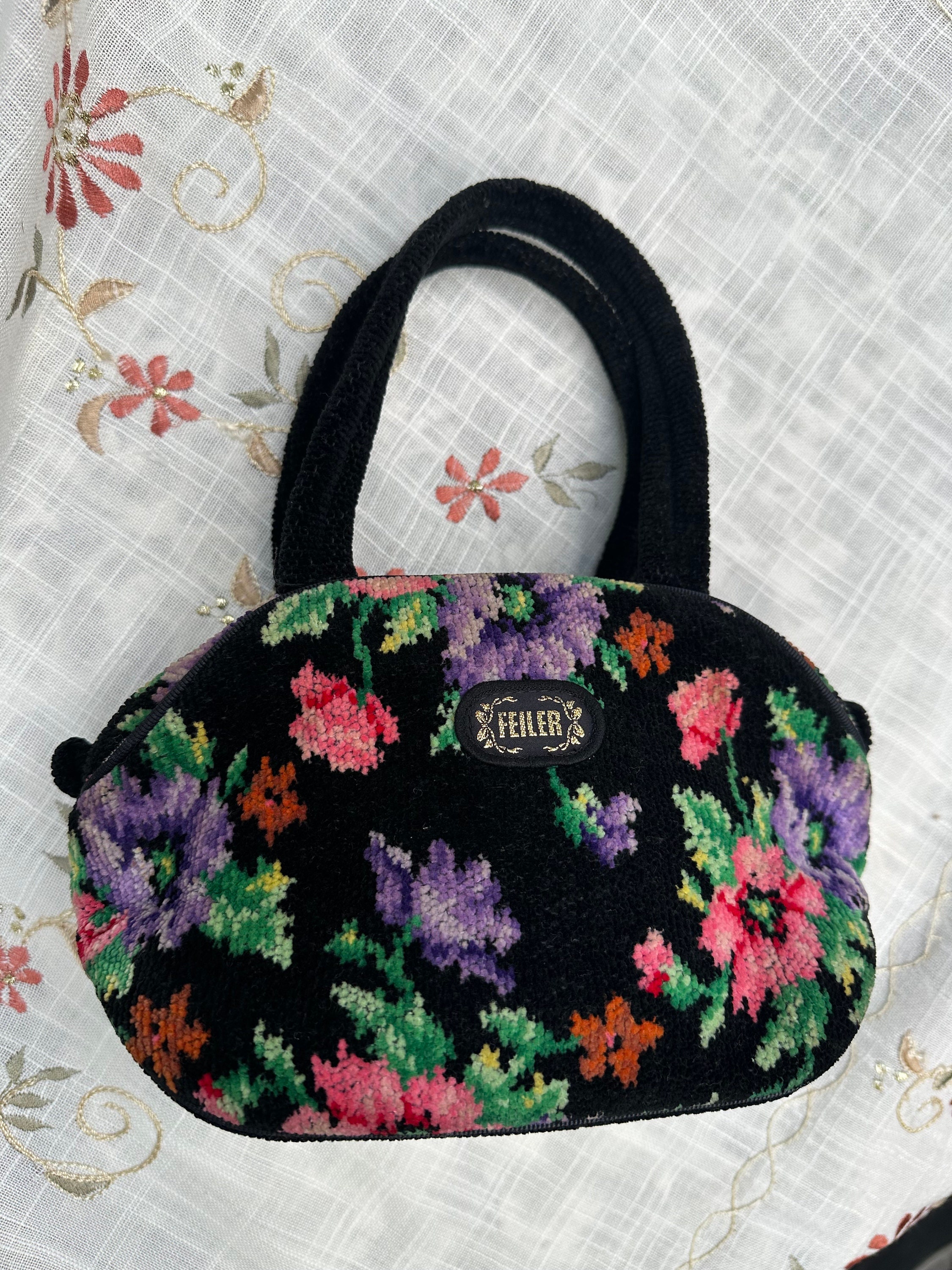 Feilerバッグ Feiler Germany Vintage Small Hand Woven Tapestry Look Bag - Etsy