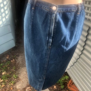 Vintage 1980'S S/M STudded WEstern STyle DEnim SKirt image 5