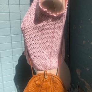 Genuine snakeskin Vintage 1980s purse style clutch or shoulder bag