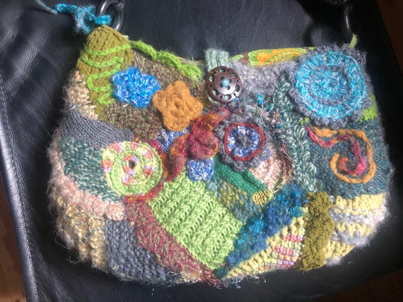 Eclectic Artisan hand created multicoloured Knitt… - image 1