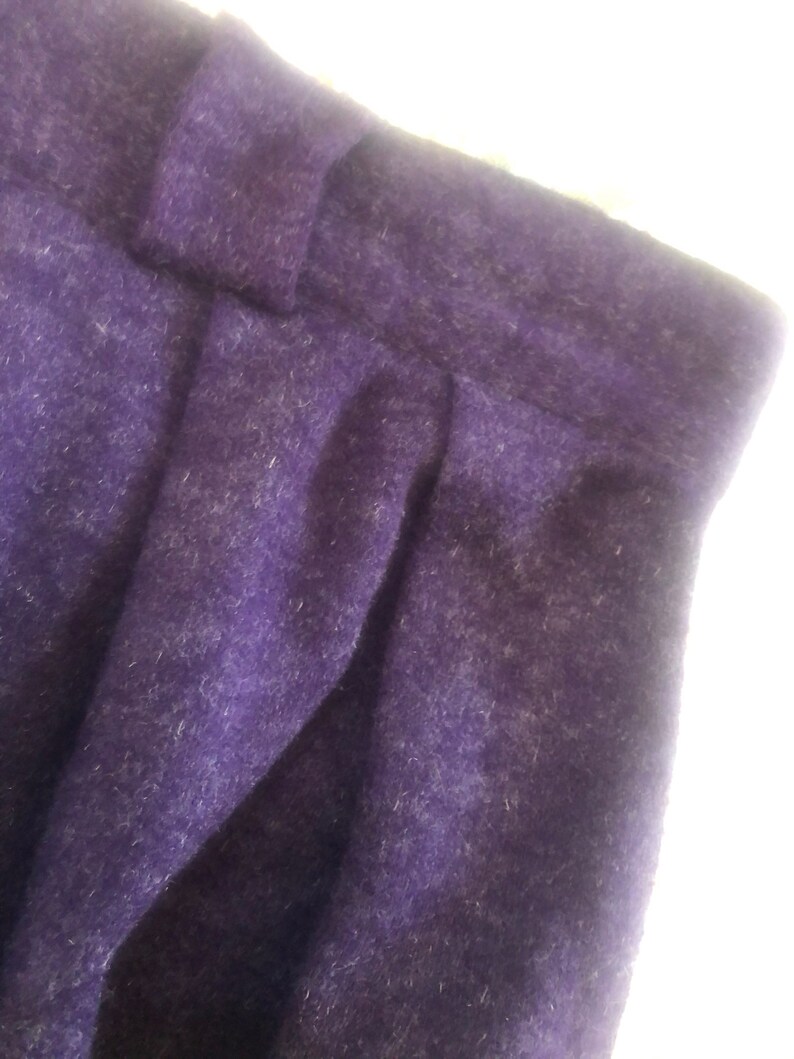 Fab PUrple SOft 1980S HIgh WAiSt PLeat FLannel SKOrts M