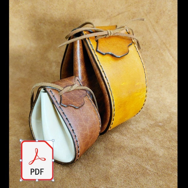 PDF Pattern- Medieval/Viking Inspired Belt Pouch 2 sizes