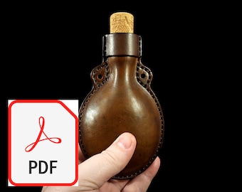 PDF Mr. Gibbs' Leather Pirate Flask-Pattern Download/ Inspired by Pirates of the Caribbean