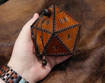 Leather D20 Dice Pouch
