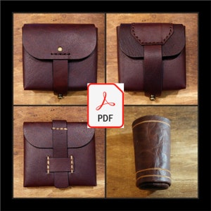 Mando Full PDF Pattern Set - Din Djarin Inspired Leather Pouches set of 4