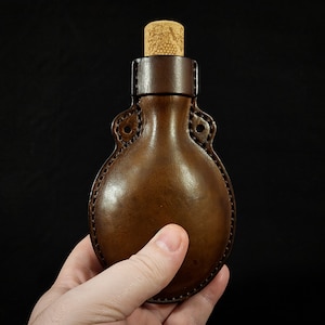 Small Leather Bottle/Flask - Inspired by Pirates of the Caribbean