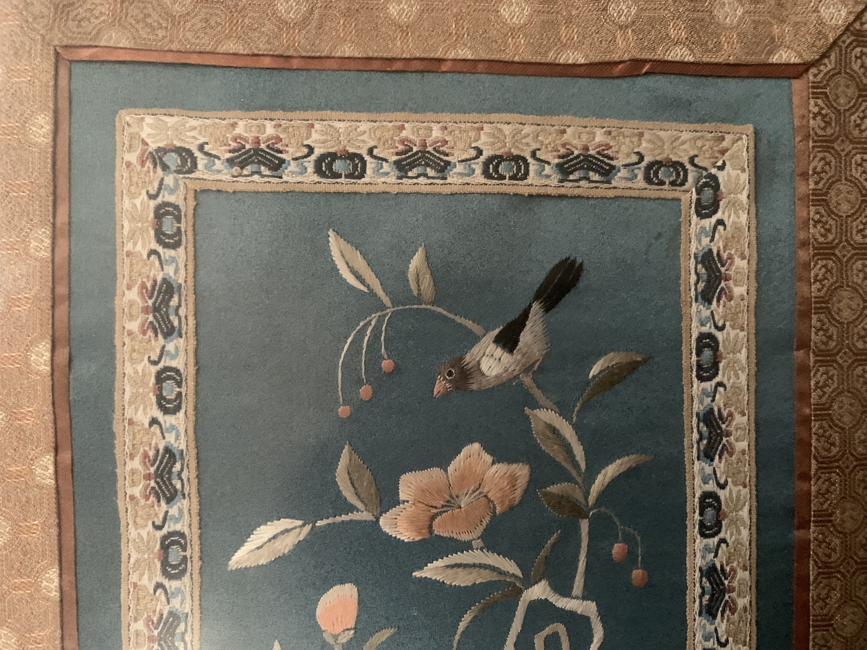 ヴィンテージ中国高級シルク絵画アート刺繍 X 2 - Etsy 日本