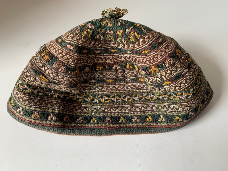 Vintage Turkmenistan Silk on Cotton Embroidered Child Hat - Etsy