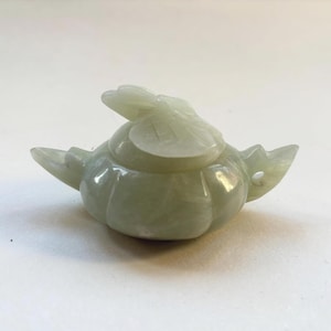 Vintage Chinese Jade stone carved tea pot