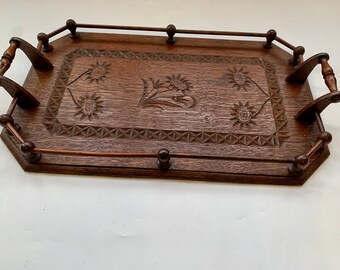 Solid Hardwood X-large Table / Butler Tray With Handles and Stand ...