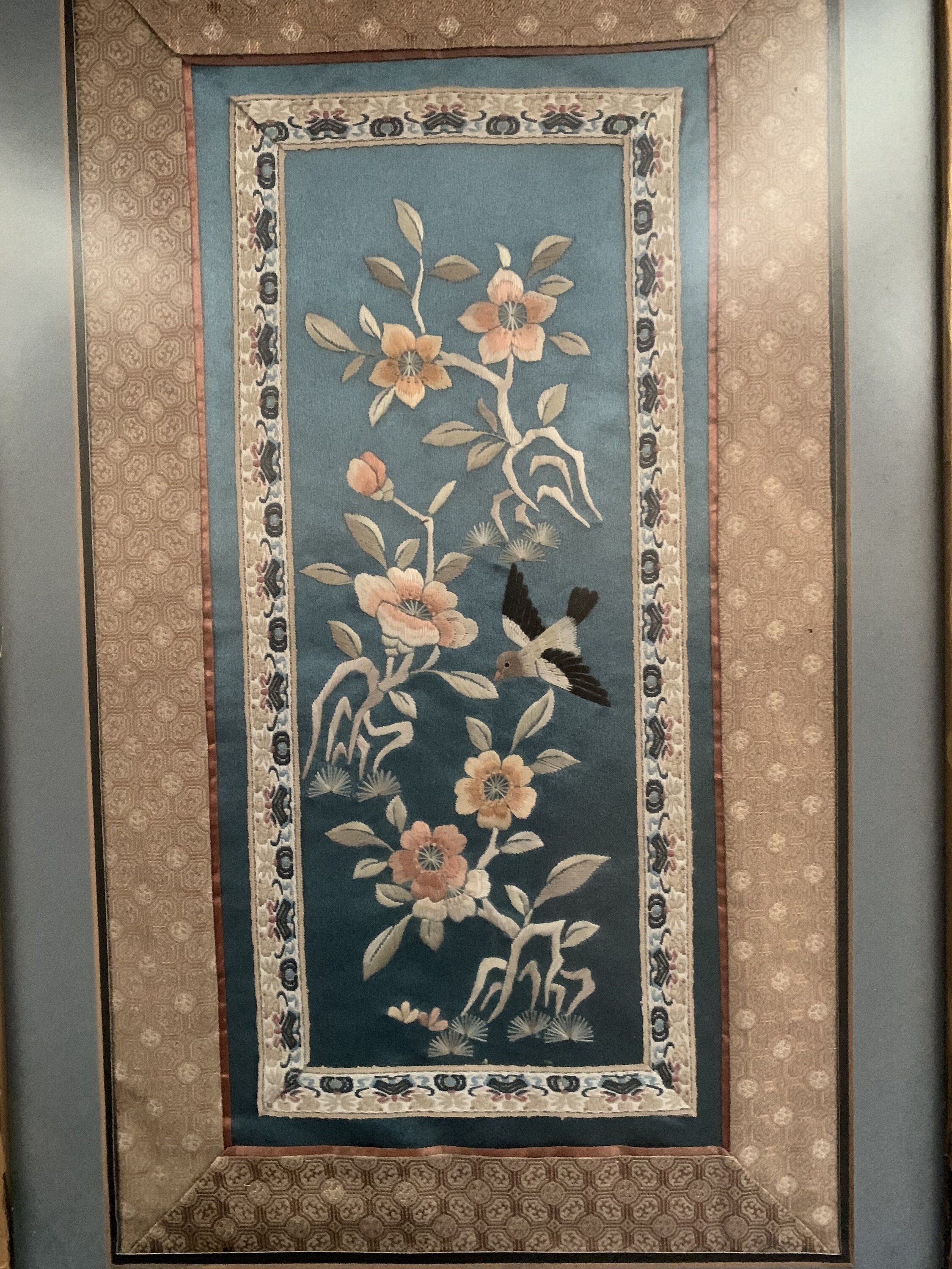 ヴィンテージ中国高級シルク絵画アート刺繍 X 2 - Etsy 日本