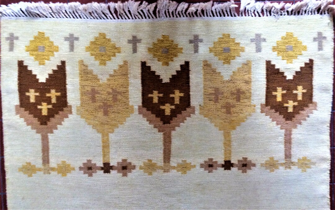 Jane Cook Rug Maker Vintage Wool Hand Woven Rug - Etsy