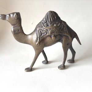 Vintage bronze camel statue