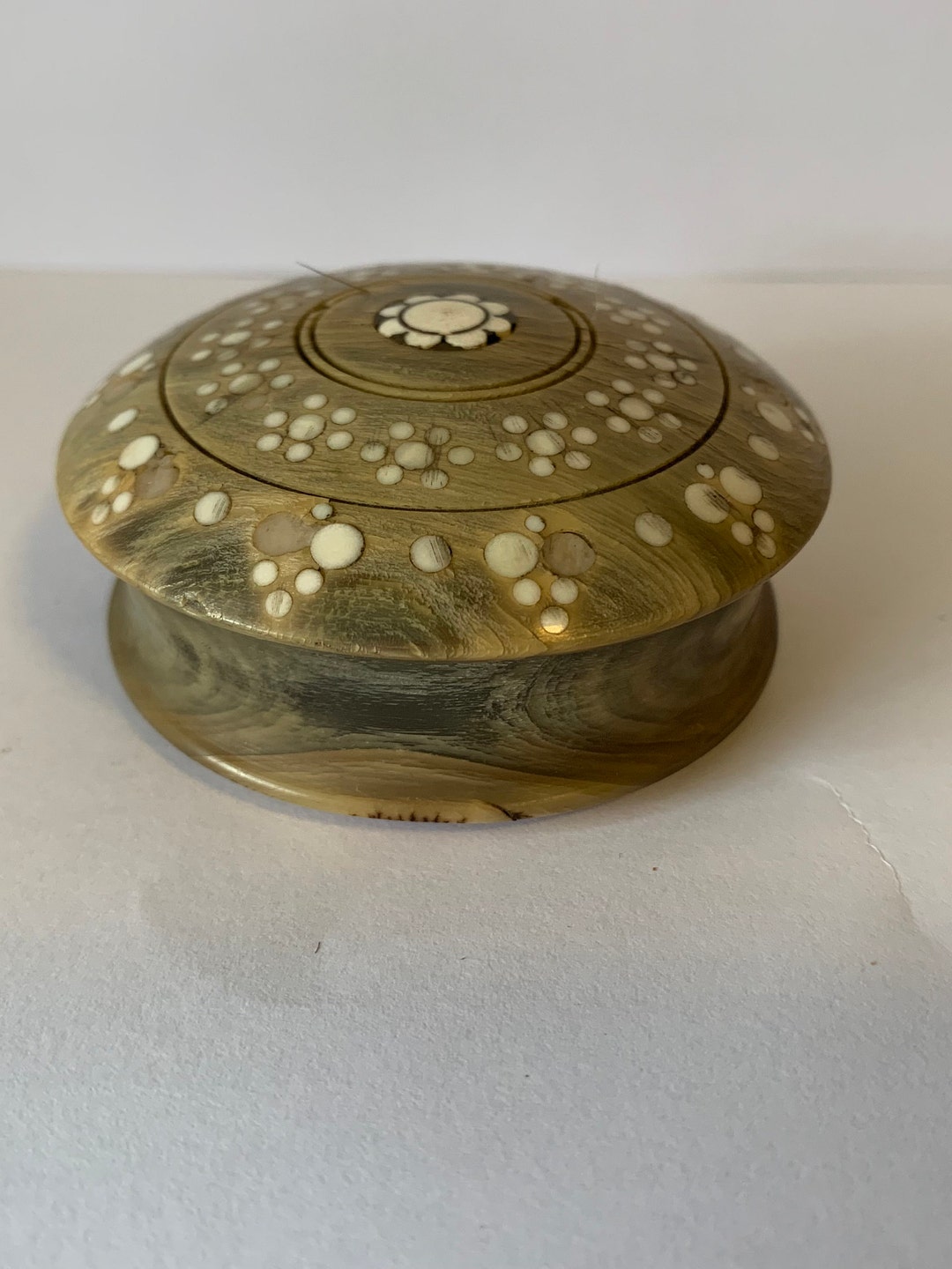 Antique Eastern Horn Inlay Snuff Box - Etsy