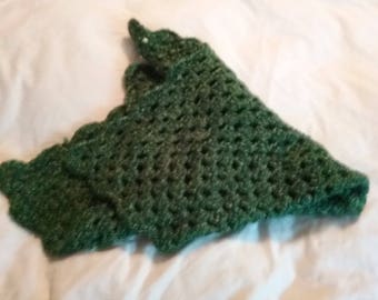 Green Granny Square Nap Blanket