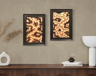 Wood wall art "Filling The Void 3" by Jay Roberts Abstract wood sculpture Wooden art Abstract art Two piece set