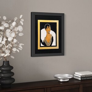 Josephine Baker Portrait Jazz Age Icon Redux Portrait by Jay Roberts Creole Goddess Scroll saw art Black art Wooden art image 1