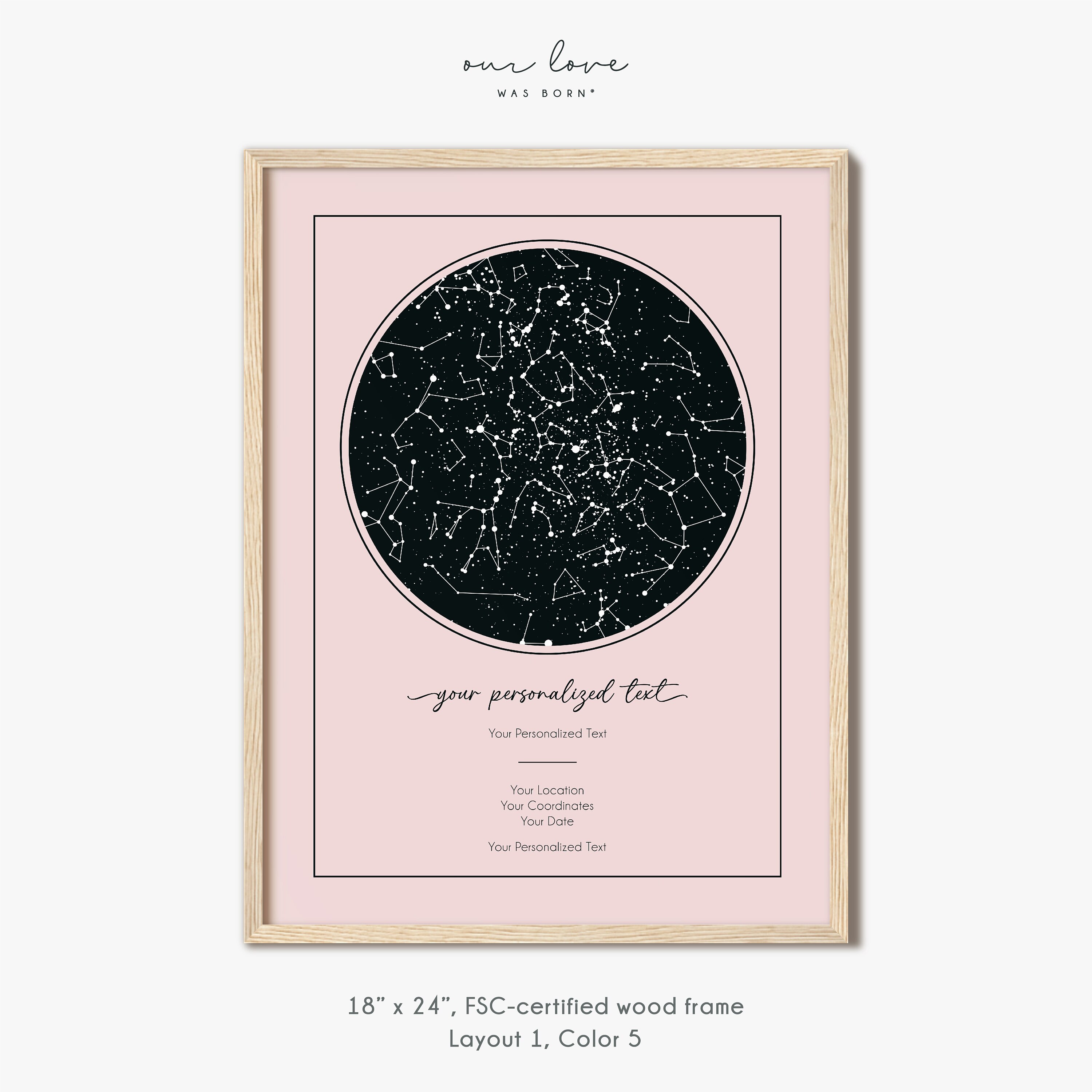 Custom Star Map for Birthday - Star Map Baby Birth Date - Night Sky the ...