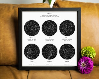 Perfect Mother's Day Gift for Wife, Star Map for Mom, Custom Constellation Chart, Night Sky Wall Art, Meaningful Personalized Gifts, Custom