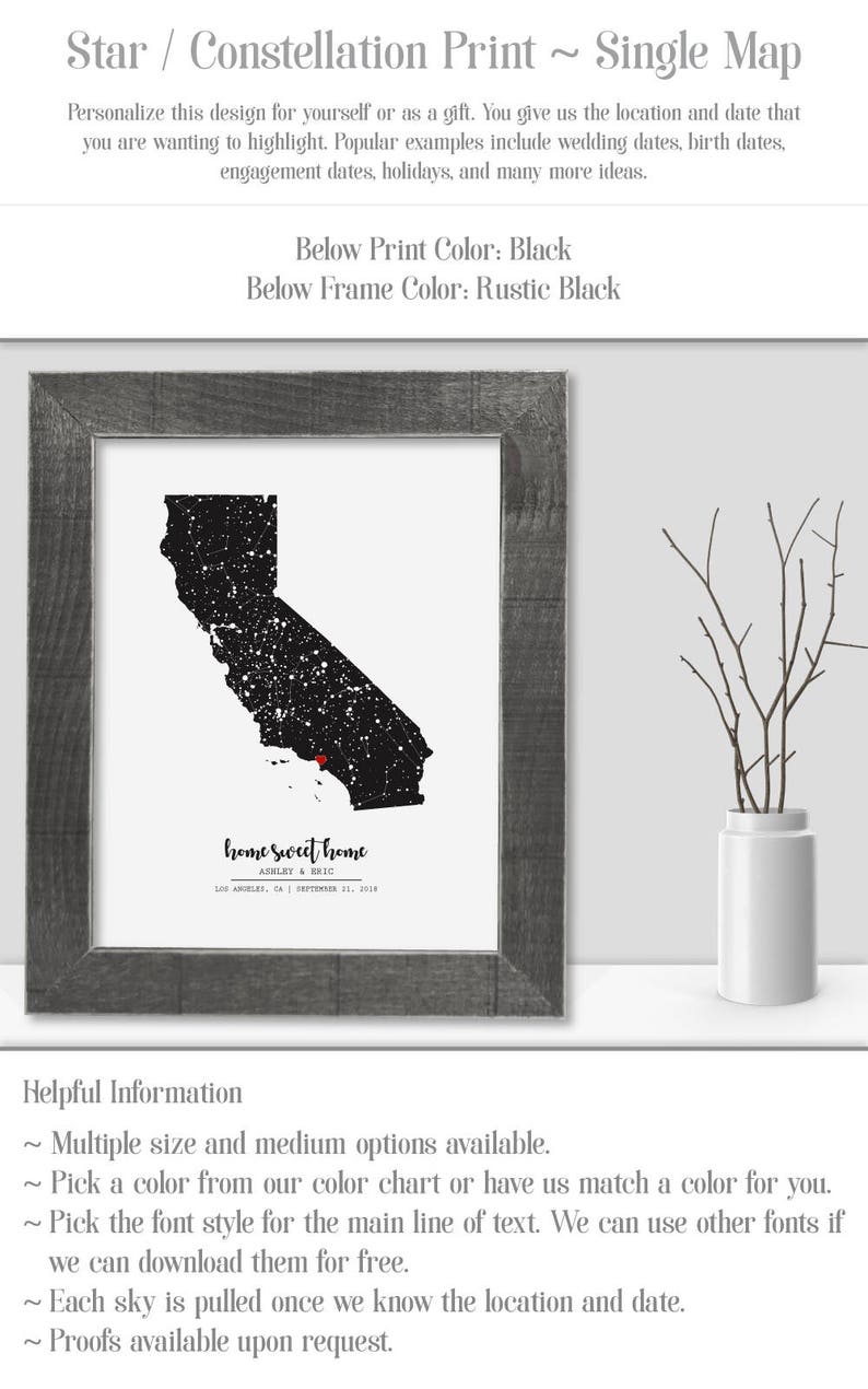 California Map State Of Wall Art Frame Canvas Guest Image 0