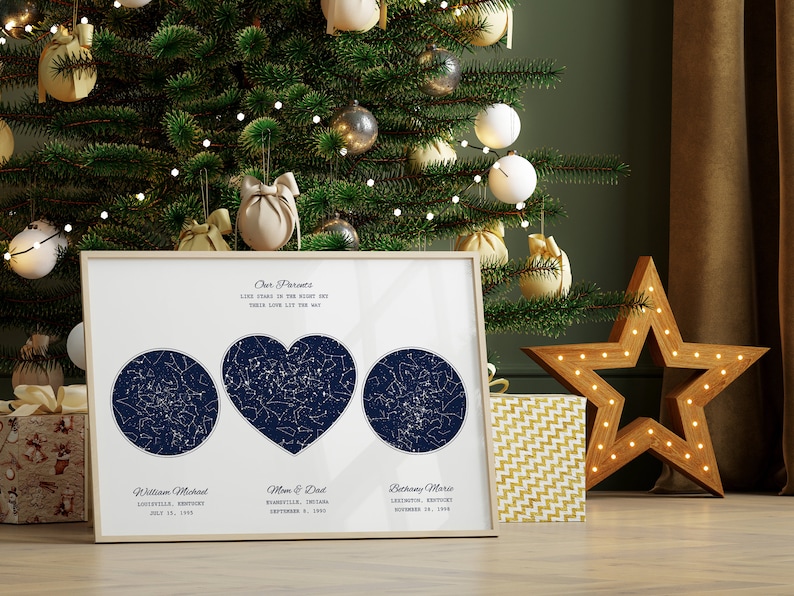 Personalized Gifts for Dad from Daughter, Star Map Print, First Fathers Day Gift from Daughter, Dad Christmas Gifts, Dad Gifts from Daughter image 6