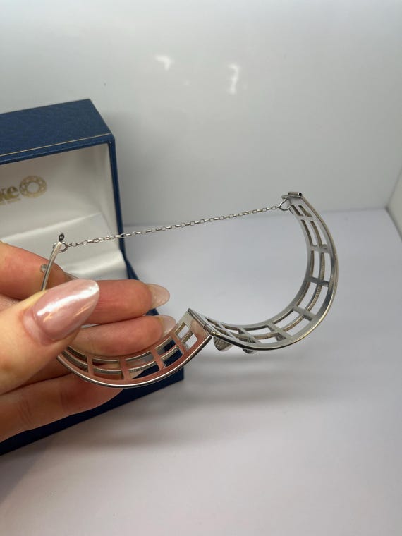 Sterling Silver Statement Bangle: Edinburgh Hallm… - image 4