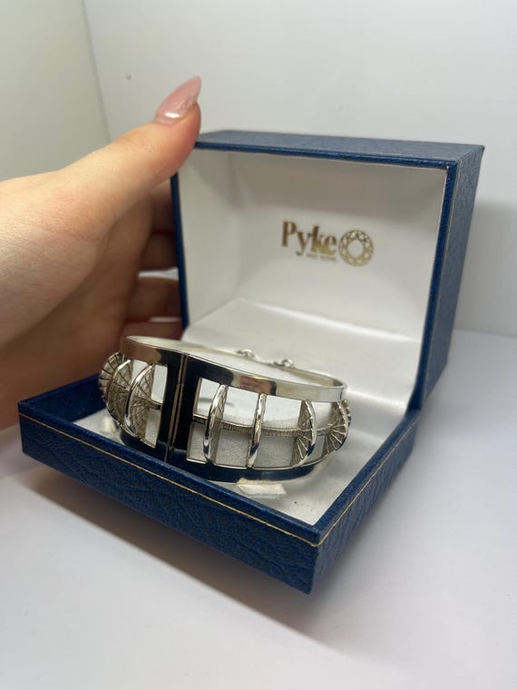 Sterling Silver Statement Bangle: Edinburgh Hallm… - image 2