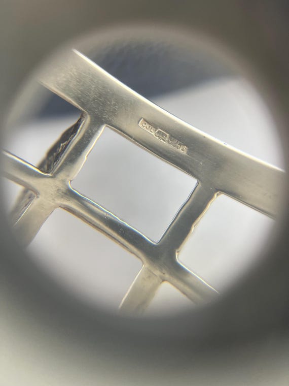 Sterling Silver Statement Bangle: Edinburgh Hallm… - image 9