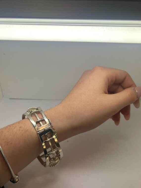 Sterling Silver Statement Bangle: Edinburgh Hallm… - image 8