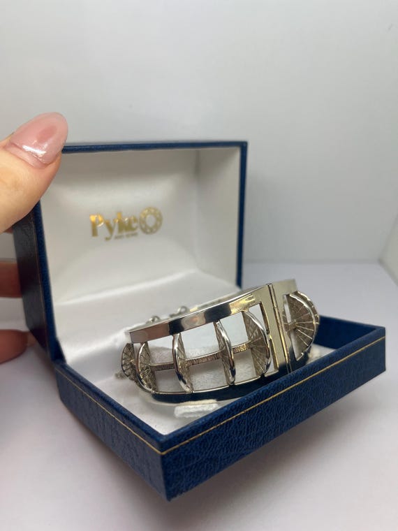 Sterling Silver Statement Bangle: Edinburgh Hallm… - image 1