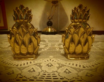 brass pineapple bookends brass pineapple bookends