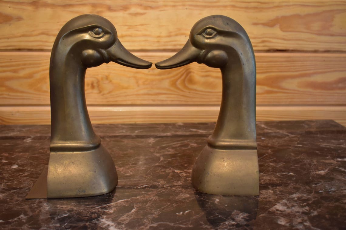 solid brass duck bookends solid brass duck bookends