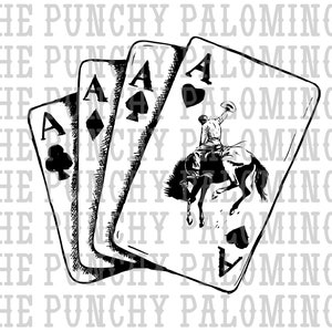 Cowboy Playing Cards Western Digital Download