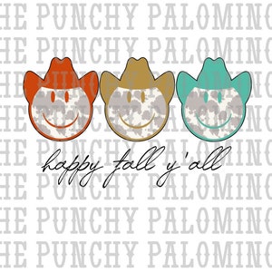 Cowhide Smiley Happy Fall Y&#39;all Western Digital Download
