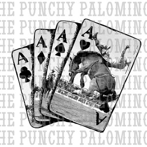 Rodeo Bronc Playing Cards Western Digital Download