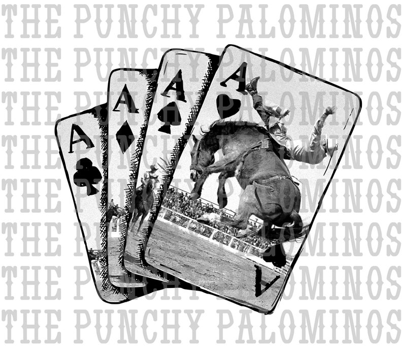 Rodeo Bronc Playing Cards Western Digital Download 