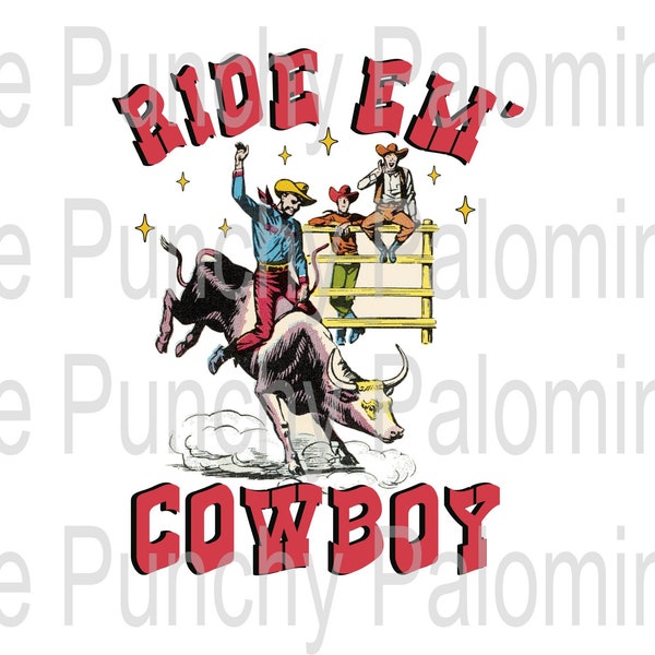 Ride Em' Cowboy Digital Download Western Rodeo