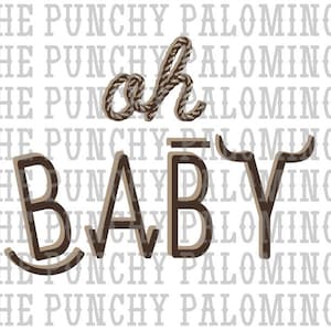Cattle Brand Oh Baby Western Baby Digital Download PNG