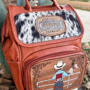 Custom Tooled Leather Western Diaper Bag image 17
