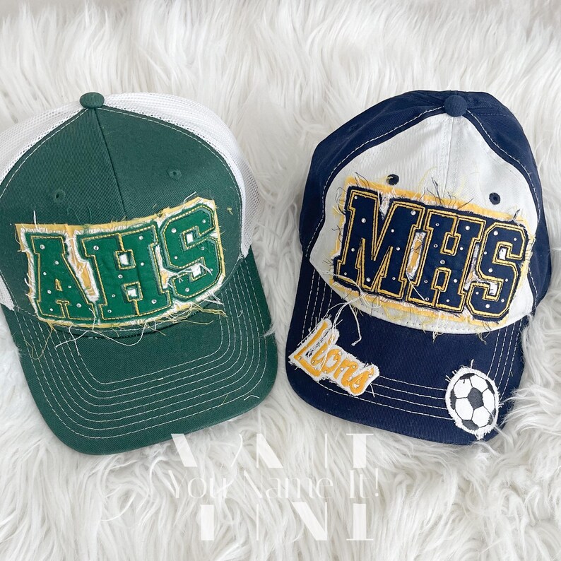 Athletic Font Block Letters - Spirit Hat (H003)* - Etsy